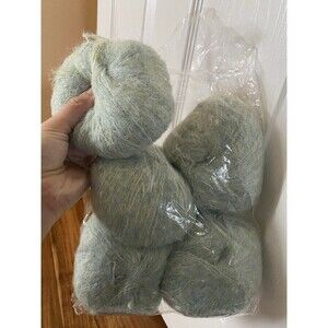 5 Skeins Mohair Green Blue Mix 250g Total #403
